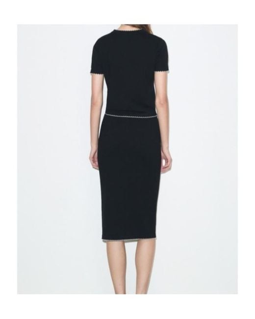 Tory Burch Black A-Line Skirt