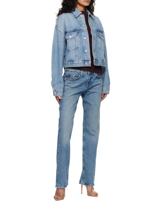 Agolde Blue Downtown Low Rise Jeans