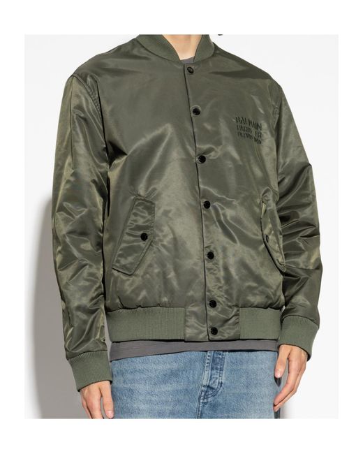 Balmain Green Reversible Logo Bomber Jacket for men