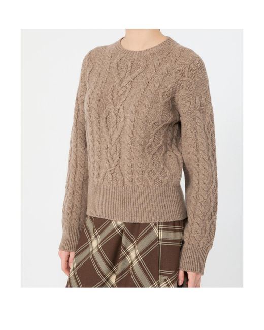 Weekend by Maxmara Natural Wkdalben Cable Knit Sweater