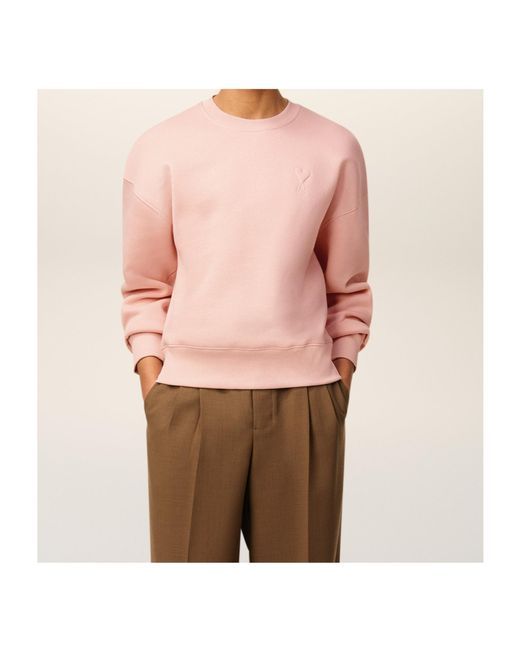 AMI Pink Ami De Coeur Cotton Puller for men