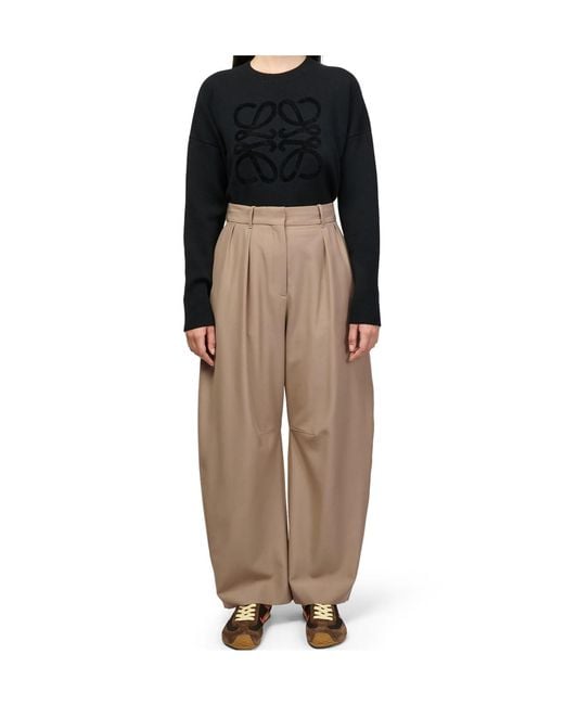 Loewe Gray Pleated Casual Pants