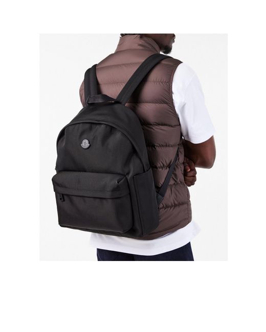 Moncler Black Classic Backpack for men