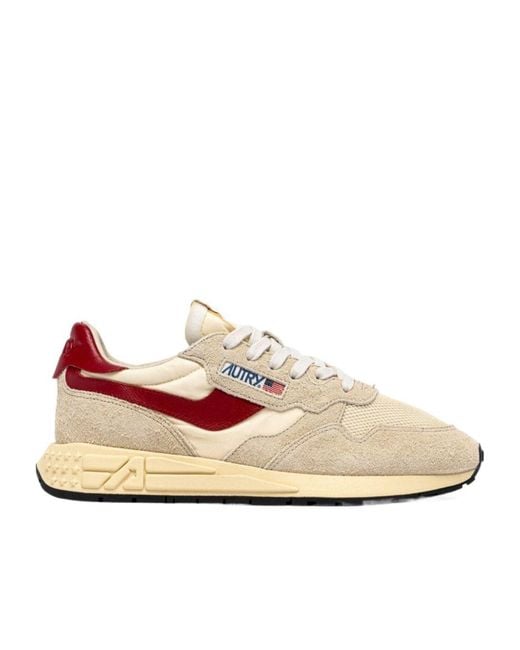 Autry Pink Low-Top Sneakers With Suede And Mesh Composition for men
