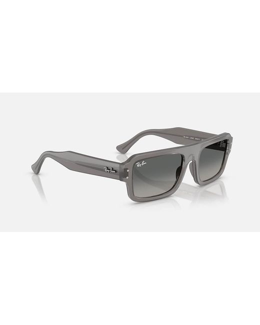 Ray-Ban Gray Lukas Rectangular Sunglasses for men