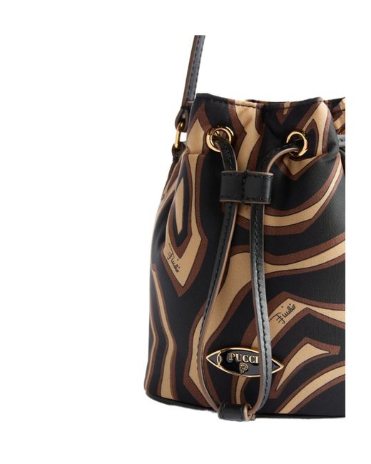 Emilio Pucci Black Pucci Yummy Bucket Bag