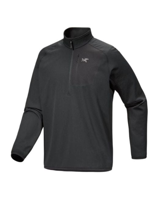 Arc'teryx Gray Delta 1/2 Zipper Collar Sweatshirt for men