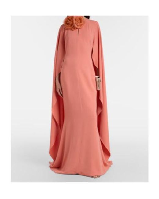 Elie Saab Pink Caped Gown