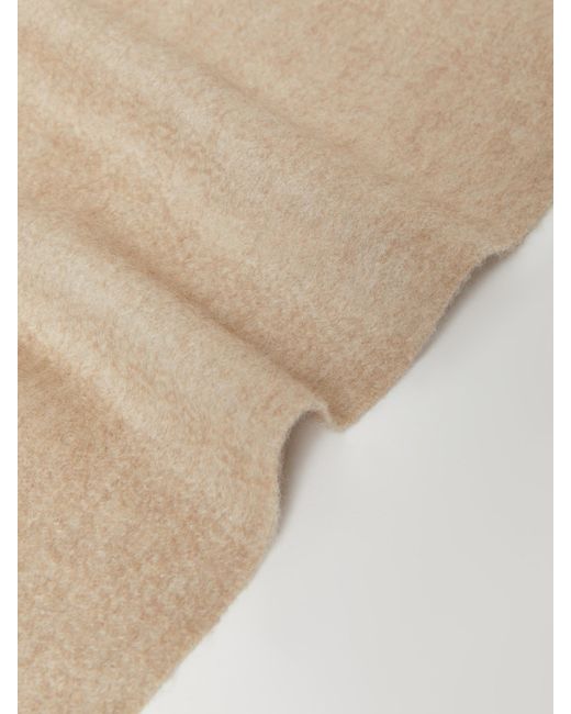 Max Mara Natural Monogram-Embroidered Cashmere Stole