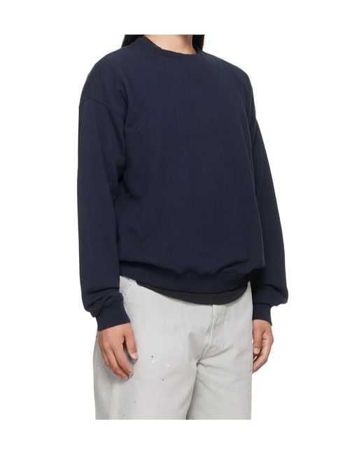 Maison Margiela Blue Double Layered Sweatshirt for men