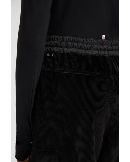 Moncler Black Grenoble Drawstring Cargo Trousers