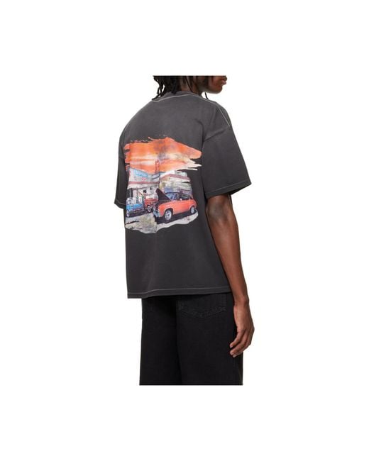 Represent Black Gas Station Graphic T-Shirt for men