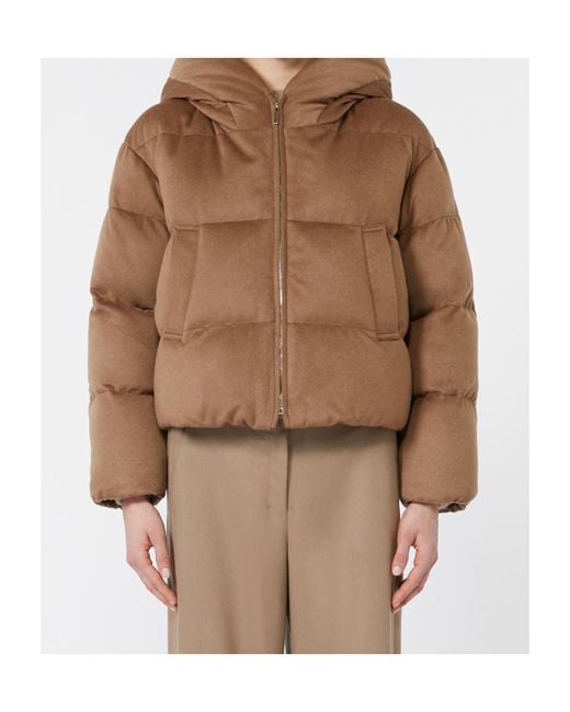 Max Mara Brown The Cube Padded Hooded Jacket