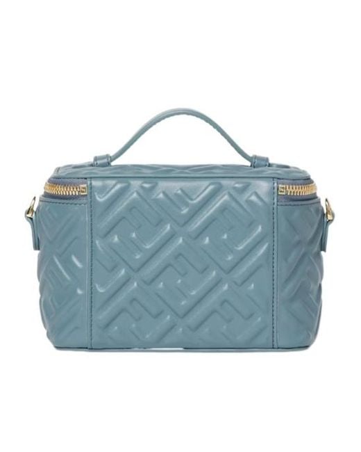 Fendi Blue Vanity Ff-Motif Mini Crossbody Bag