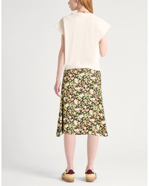 Marni Black Floral-Print Flared Skirt