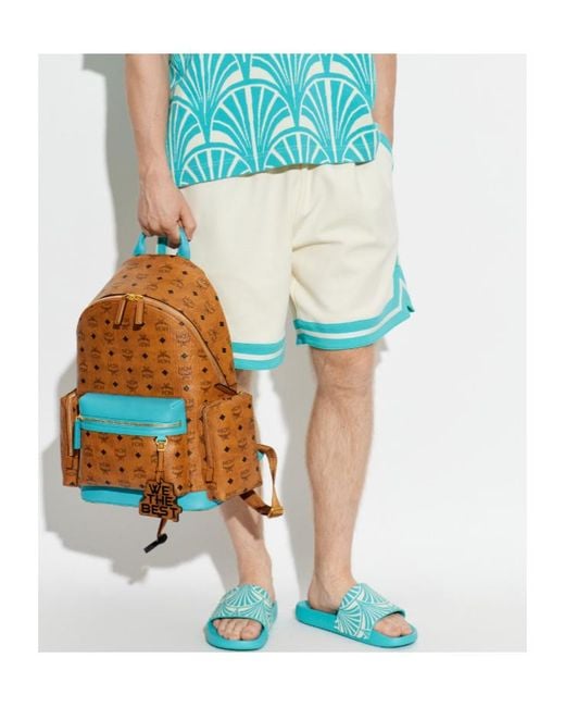 MCM Green Elastic-Waist Shorts for men