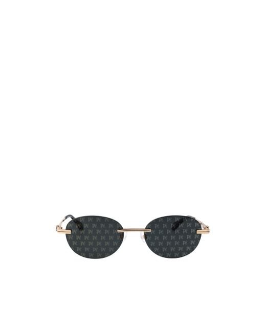 Palm Angels White Crystal Sunglasses for men