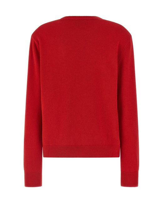 Mc2 Saint Barth Red Fatemi Santa Crewneck Jumper