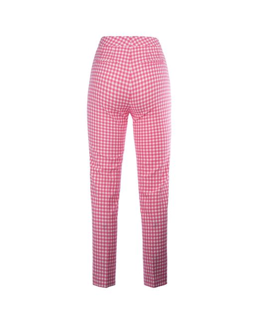 Pt Pantaloni Pink Pt Torino Frida Checked Tapered Pants