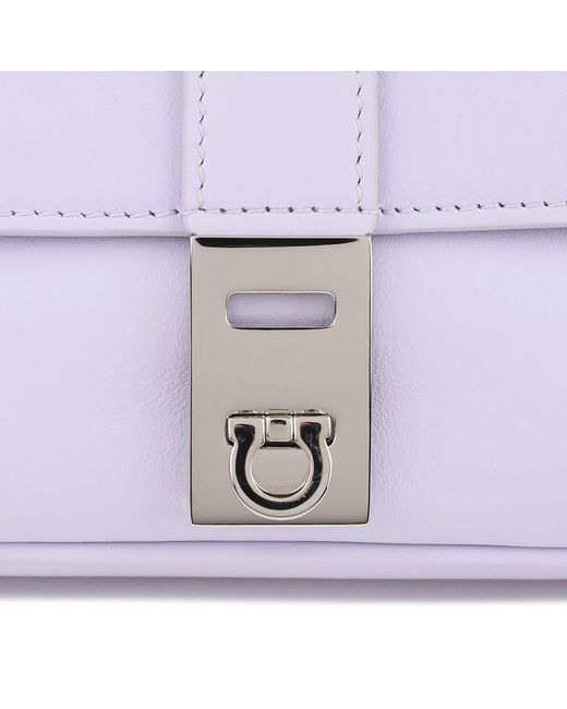 Ferragamo Purple Mini Chain Crossbody Bag