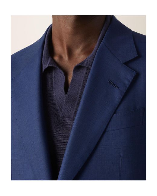 Zegna Blue Centoventimila Checked Wool Suit for men