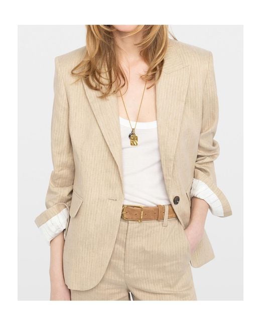 Zadig & Voltaire Natural Vavy Blazer