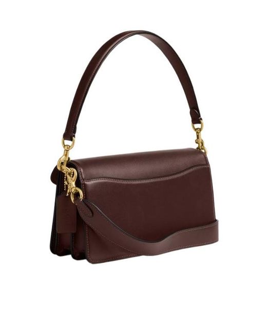 COACH Brown Signature Hardware Shoulder Bag