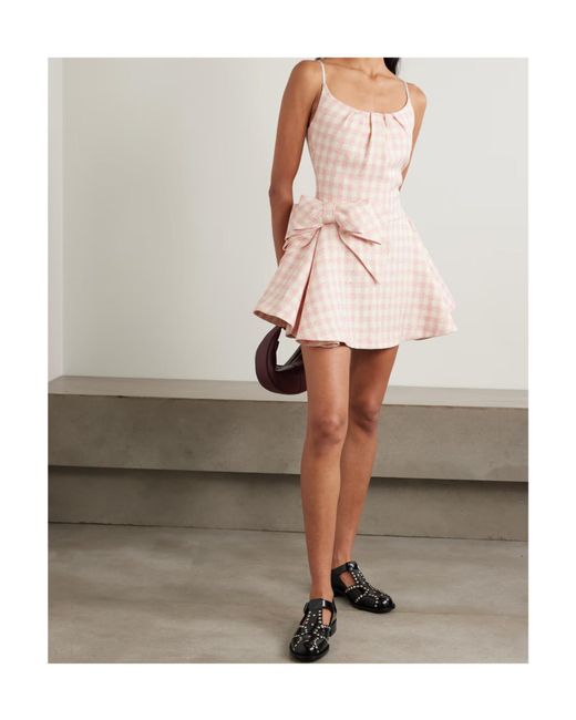 ShuShu/Tong Pink Plaid Suspender Dress