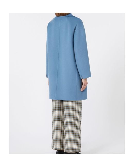 Max Mara Blue 'S Eden Double Breasted Coat
