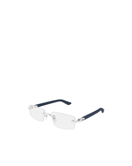 Cartier White Rimless Glasses for men
