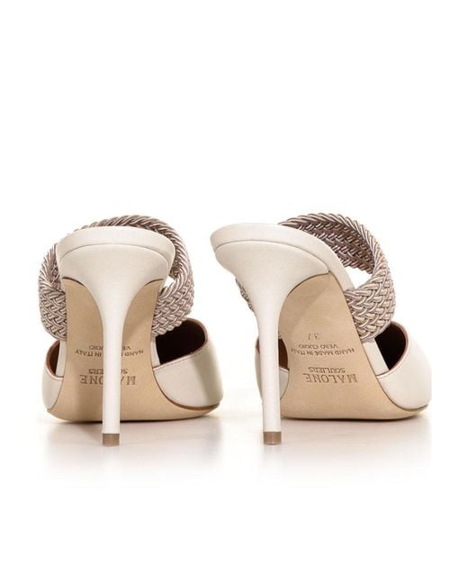 Malone Souliers White Logo High Heels