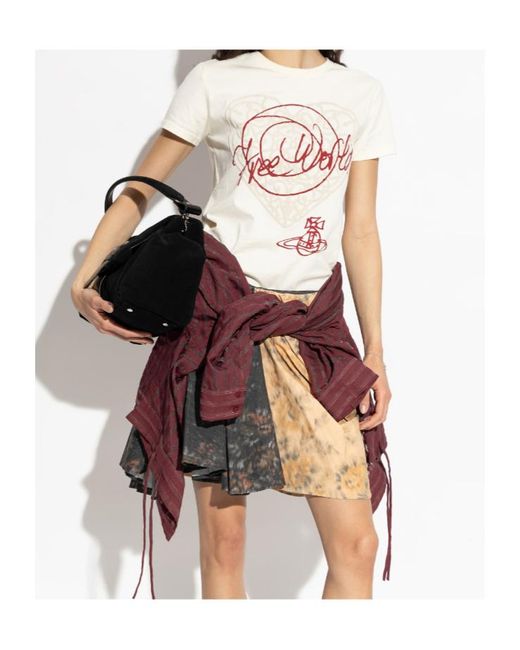 Vivienne Westwood White Free World-Heart Peru T-Shirt
