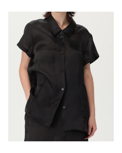 Khaite Black Short-Sleeved Shirt