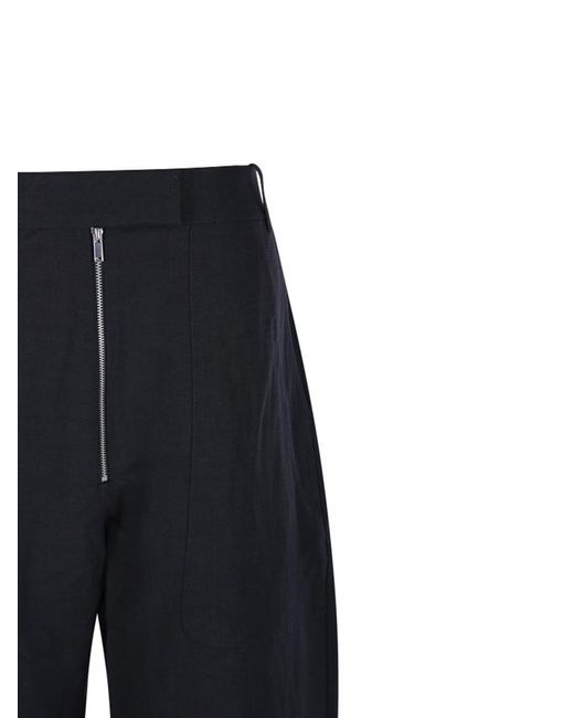 Studio Nicholson Blue Zip-Up Palazzo Trousers