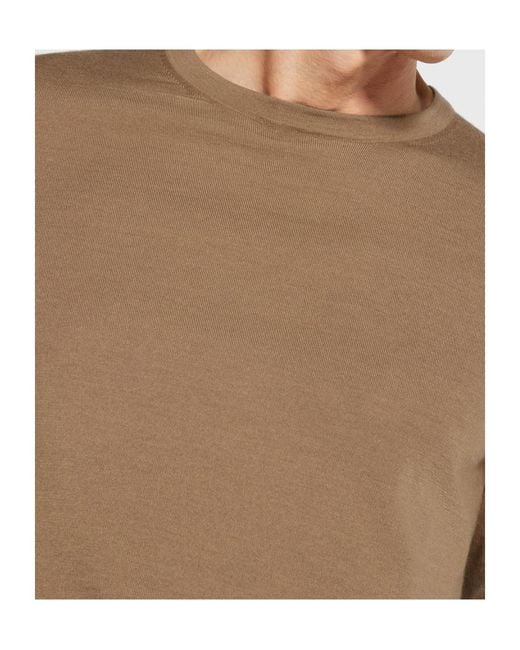 Zegna Brown Long Sleeved Crewneck Jumper for men