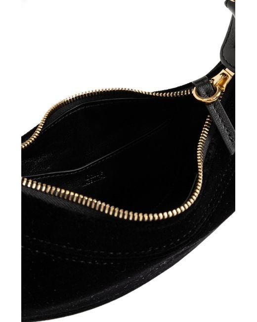 Chloé Black Chloé Horse Small Velvet Tote Bag