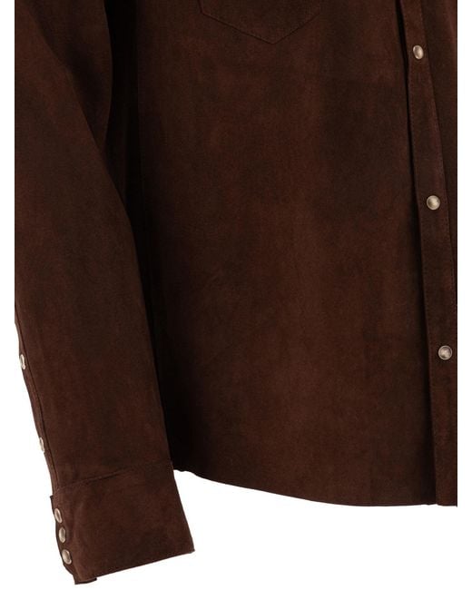Tagliatore Brown Wayne Button-Up Jacket for men