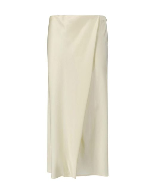Khaite Natural A-Line Midi Skirt
