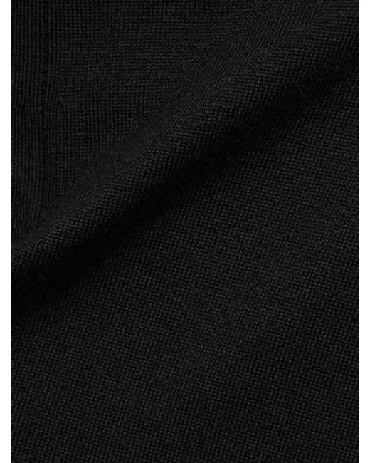 Magda Butrym Black Knitted Straight Casual Pants