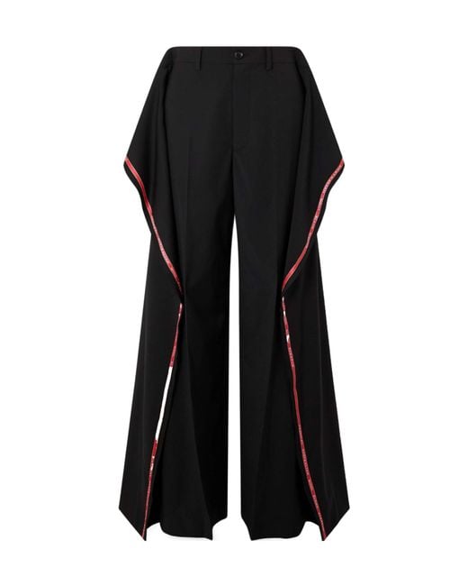 Junya Watanabe Black Crepe Straight-Leg Pants