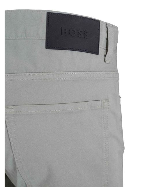 Boss Gray Logo Casual Pants for men