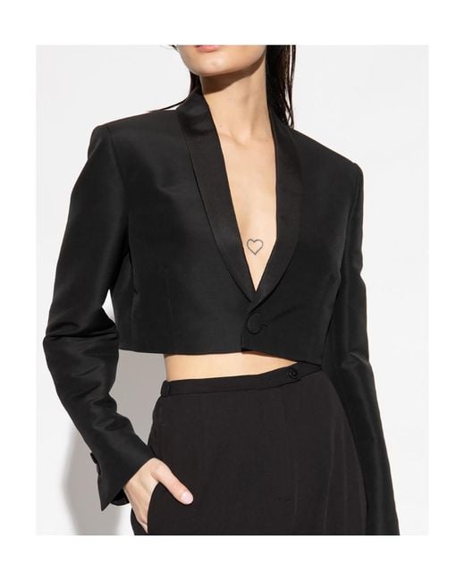 DSquared² Black V-Neck Short Blazer
