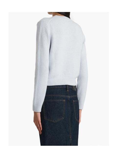 Khaite White Leta Crew-Neck Sweater