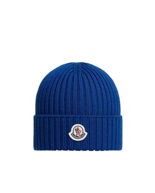 Moncler Blue Wool Beanie