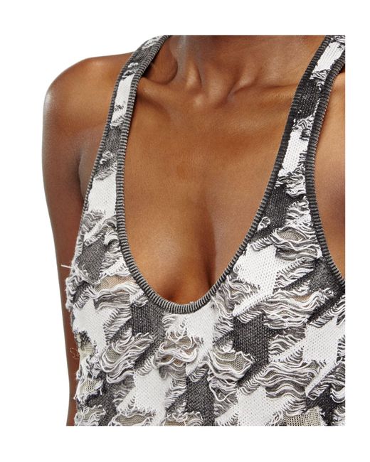 DIESEL Gray M-Signe Distressed Dress