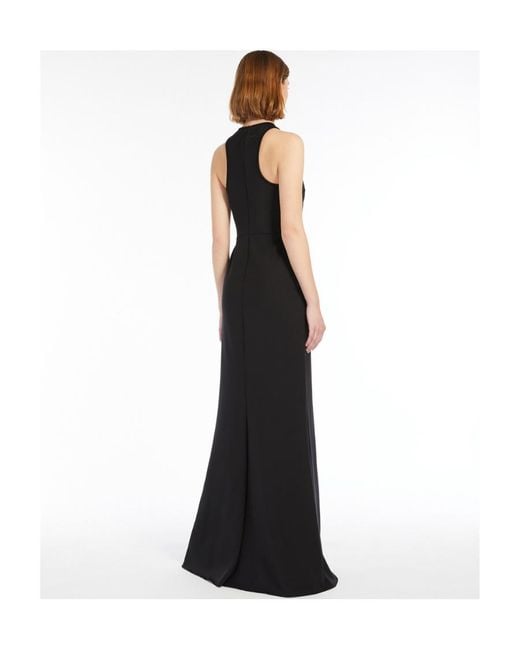 Max Mara Black Curved-Fit Flared Dress