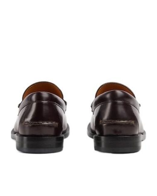 Gucci Brown Loafer With Removable Detail for men