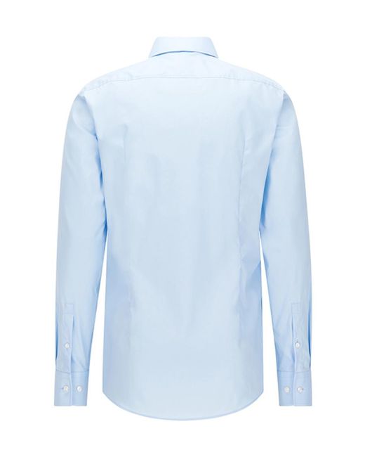 Boss Blue Lapel Button Shirt for men