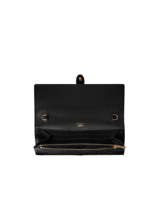 Gucci Black Jackie Python Wallet On Chain