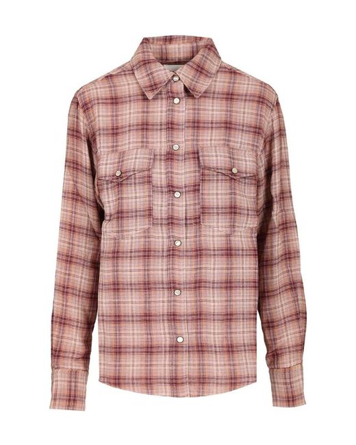 Isabel Marant Pink Isabel Marant Étoile Yalisa-Gc Checked Shirt